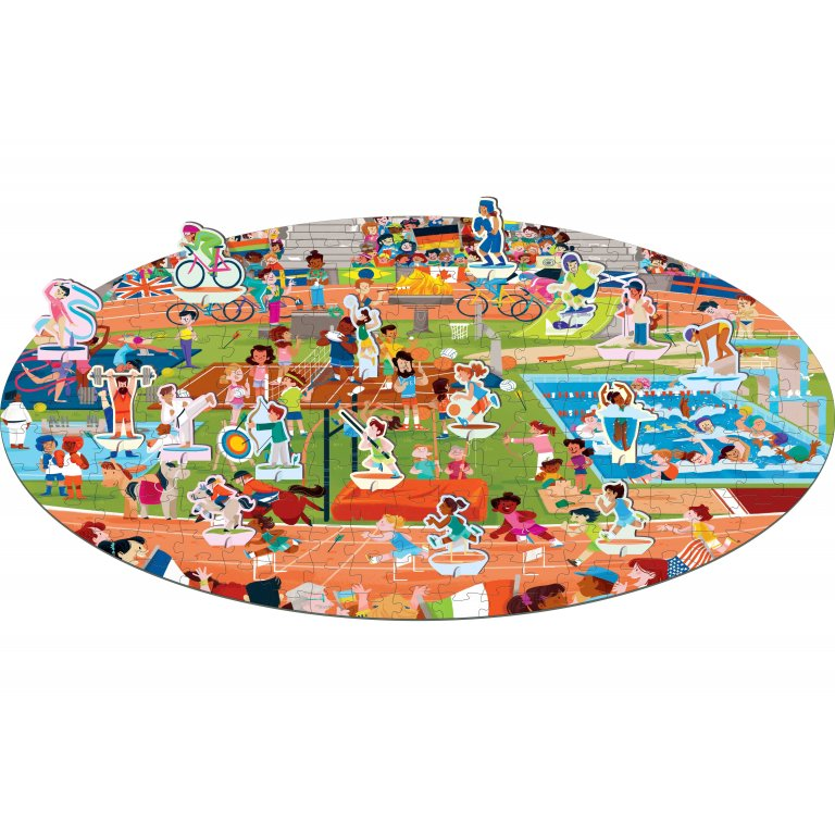 Il mondo degli sport. Viaggia, conosci, esplora. Ediz. a colori. Con 16 formine. Con puzzle ovale. Con Poster