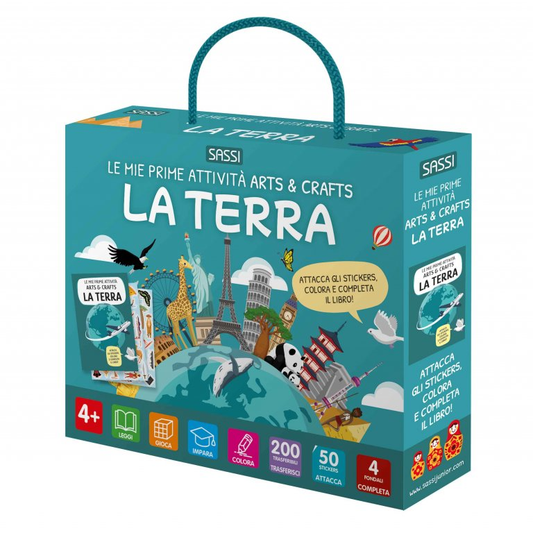 La Terra. Le mie prime attività arts & crafts. Ediz. illustrata. Con 50 stickers. Con 200 traferibili